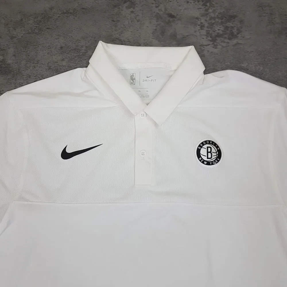 NIKE Brooklyn‎ Nets NBA Statement Player Issued Polo Shirt Mens Size MEDIUM TALL